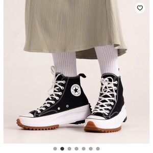 Converse Black High-Top Platform Sneakers Size 8.5